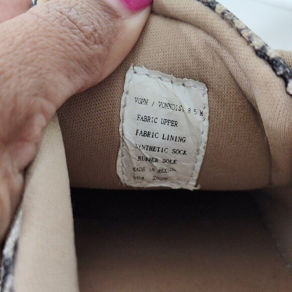 Steve Madden Snake Skin Print Brown Sneakers Fabric Women Size 8.5 M Lace Up - Picture 7 of 10